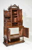 Antique Buffet / Cabinet Breton Style Heavily Carved, Figural, Personal Relief! - Old Europe Antique Home Furnishings
