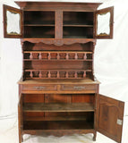 Antique Cabinet, Display, Louis XV Style Normandy Buffet Deux Corps, Handsome!! - Old Europe Antique Home Furnishings