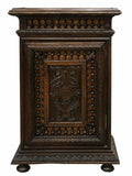 Antique Cabinet, French Henri II Style Carved Oak, Dark Wood, 1800s, Charming! - Old Europe Antique Home Furnishings