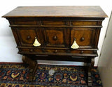 Antique Cabinet, Walnut 3-Door, 18th /19th Century 45.5" H Gorgeous! - Old Europe Antique Home Furnishings