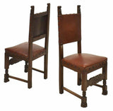 Antique Chairs, Dining, Italian Renaissance Revival Walnut, Early 20th C., 1900s - Old Europe Antique Home Furnishings
