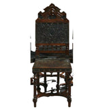 Antique Chairs, Dining, Side French Henri II Style Carved Walnut, Set of Four, 1880!!! - Old Europe Antique Home Furnishings