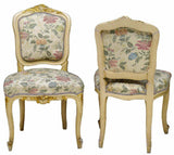 Antique Chairs, Set of Four Italian Rococo Revival Parcel Gilt Side, 1800's!! - Old Europe Antique Home Furnishings