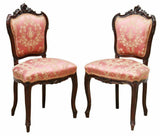 Antique Chairs, Side, Carved Italian Louis XV Style Set of Four, 1900's!! - Old Europe Antique Home Furnishings
