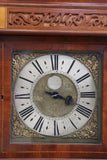 Antique Clock, Wall, Cased, Georgian Period Mahogany, Crest, 18th C., 1700s!! - Old Europe Antique Home Furnishings