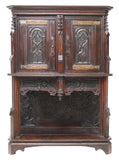 Antique Cupboard, French Gothic Revival, Carved, Credence, 18th C, 1700s!! - Old Europe Antique Home Furnishings
