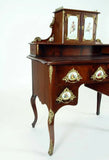 Antique Desk, Writing Continental, Bronze Mounts, Porcelain Plaques, 1800's!! - Old Europe Antique Home Furnishings