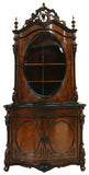 Antique Display / Bookcase, Rococo, Victorian, Walnut Cabinet Sideboard, 1800's! - Old Europe Antique Home Furnishings