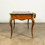 Antique French Desk, Plat, Louis XV Style Bureau, Parquetry Inlaid, 1800's!! - Old Europe Antique Home Furnishings