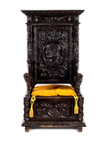 Antique Hall Chair, Jacobean Carved Oak Hall Chair, Very Old, 1600s - Old Europe Antique Home Furnishings