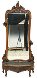 Antique Hall Stand, Jardiniere, Louis XV Style Mirrored, Rocaille Crest, 1800's!! - Old Europe Antique Home Furnishings