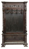 Antique Hall Tree, Italian Renaissance Revival Carved Wood, 19th C, 1800's!! - Old Europe Antique Home Furnishings