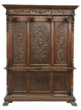 Antique Hall Tree, Italian Renaissance Revival Walnut Hall Tree, Early 1900s!! - Old Europe Antique Home Furnishings
