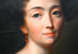 Antique Painting, Oil on Canvas, Portrait of Young Lady, Oval Framed, 1800s !! - Old Europe Antique Home Furnishings