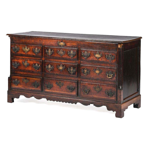 Antique Chest, An English Chippendale Oak Dower Chest, 1700's, Gorgeous PIece! - Old Europe Antique Home Furnishings