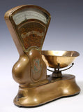 Antique Scales, Gilt Metal, English W & T Avery 'Autolever', #24490, Early 1900s - Old Europe Antique Home Furnishings