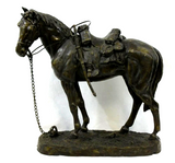 Antique Sculpture, Bronze, French, Horse, Signed by Carl Kauba, 1800s!! - Old Europe Antique Home Furnishings