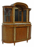 Antique Server, Sideboard, Display, French Marble-Top Burlwood, Mirror, 1900's!! - Old Europe Antique Home Furnishings