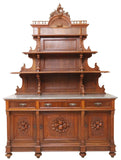 Antique Sideboard, Italian Marble-Top, Carved, Foliate, Display, 19th C, 1800s - Old Europe Antique Home Furnishings