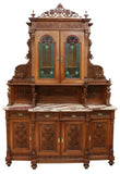Antique Sideboard, Marble-Top, Walnut, Renaissance Revival, Carved,18/1900s!! - Old Europe Antique Home Furnishings