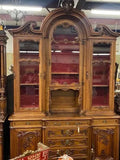 Antique Sideboard, Schmit Louis XV Style Walnut Display, Glazed Doors, 1800s!! - Old Europe Antique Home Furnishings