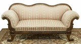 Antique Sofa, Biedermeir, Parlor, Carved & Upholstered Floral, 1800's, Gorgeous! - Old Europe Antique Home Furnishings