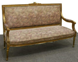 Antique Sofa, French Louis XVI Style Giltwood Upholstered, 1800s, Charming! - Old Europe Antique Home Furnishings