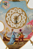 Antique Swiss Coat of Arms Desk Clock, Brass Frame, Halberds, Shield, 1900's!! - Old Europe Antique Home Furnishings