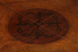 Antique Table, Dining, Round, Continental Inlaid Center, 50", 19th C., 1800s!! - Old Europe Antique Home Furnishings