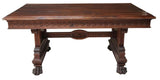 Antique Table, Library, Italian Renaissance Revival, Walnut, Early 1900s!! - Old Europe Antique Home Furnishings