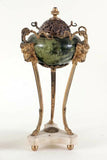 Antique Urns, Green Marble, French Empire Style, Bronze and Marble, Pair, 1900's - Old Europe Antique Home Furnishings