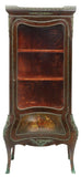 Antique Vitrine / Display Cabinet, French Vernis Martin Style, Mahogany, 1800's! - Old Europe Antique Home Furnishings