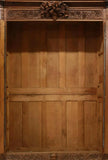 Antique Armoire, French Provincial Carved Oak Wedding, Cabriole Legs, 1800's! - Old Europe Antique Home Furnishings