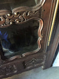 Antique Armoire or Bookcase, French Henri II Style Carved Oak,19th C., 1800's! - Old Europe Antique Home Furnishings