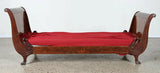 Antique Bed, Day Bed, French Empire Style, Mahogany, Bronze Swan Mount, 1800's!! - Old Europe Antique Home Furnishings