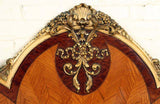 Antique Bed, Full Size, and Nightstand French Style Satinwood, Painted, 1930's, Gorgeous Set - Old Europe Antique Home Furnishings