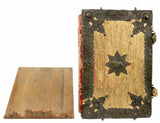 Antique Bible Box On Oak Stand, From a Ship, Metal Mountings, 17th C., 1600's! - Old Europe Antique Home Furnishings