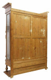 Antique Bookcase, Etched Glass French Henri II Style, Walnut, 1800's, Handsome! - Old Europe Antique Home Furnishings