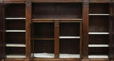 Antique Bookcase, Italian Renaissance Revival, Walnut Monumental Vintage, 1900's - Old Europe Antique Home Furnishings