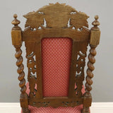 Antique Chairs, Oak Dining, Side, Carved Wood Set of 14 (12 + 2), Barley 1800's - Old Europe Antique Home Furnishings