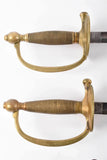 Antique Civil War Swords, Set of 5, 32 Ins Blade, Model 1840 NCO, 19th c 1800s! - Old Europe Antique Home Furnishings