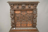 Antique Cupboard, Cabinet, Heavily Carved Continental Court, 17-18th C., Gorgeous!! - Old Europe Antique Home Furnishings