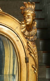 Antique Display Vitrine, Voluptuous Vernis Martin With Carved Ladies, 1900's!! - Old Europe Antique Home Furnishings