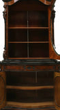 Antique Display / Bookcase, Rococo, Victorian, Walnut Cabinet Sideboard, 1800's! - Old Europe Antique Home Furnishings