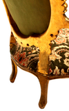 Antique Fauteuils, Armchairs, (2) Louis XV Style Gilt, Upholstered Chairs! - Old Europe Antique Home Furnishings