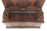 Antique Hall Bench, Cassapanca, Italian Marquetry, Fluted Pilasters, 1700's! - Old Europe Antique Home Furnishings