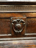 Antique Hall Bench, French Renaissance Revival, Carved Shields, Faces, 1700's!! - Old Europe Antique Home Furnishings