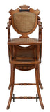 Antique Highchair, English, Victorian, Oak, Child's Metamorphic, 1800's, 19th C - Old Europe Antique Home Furnishings