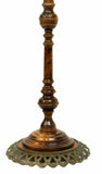 Antique Lamp, English Double Kerosene, Oil Floor Lamp, Green Shades early 1900s - Old Europe Antique Home Furnishings