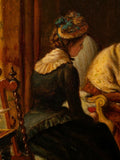 Antique Painting Oil, "The Golden Wedding", Joseph Clark, British, 1834-1926!! - Old Europe Antique Home Furnishings